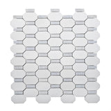 Apollo Tile (Sample) White, Blue 4-in x 4-in Polished Marble Floor and Wall Tile