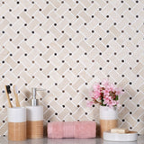 Apollo Tile (Sample) Beige 4-in x 4-in Polished Quartz Octagon Dot Mosaic Floor and Wall Tile