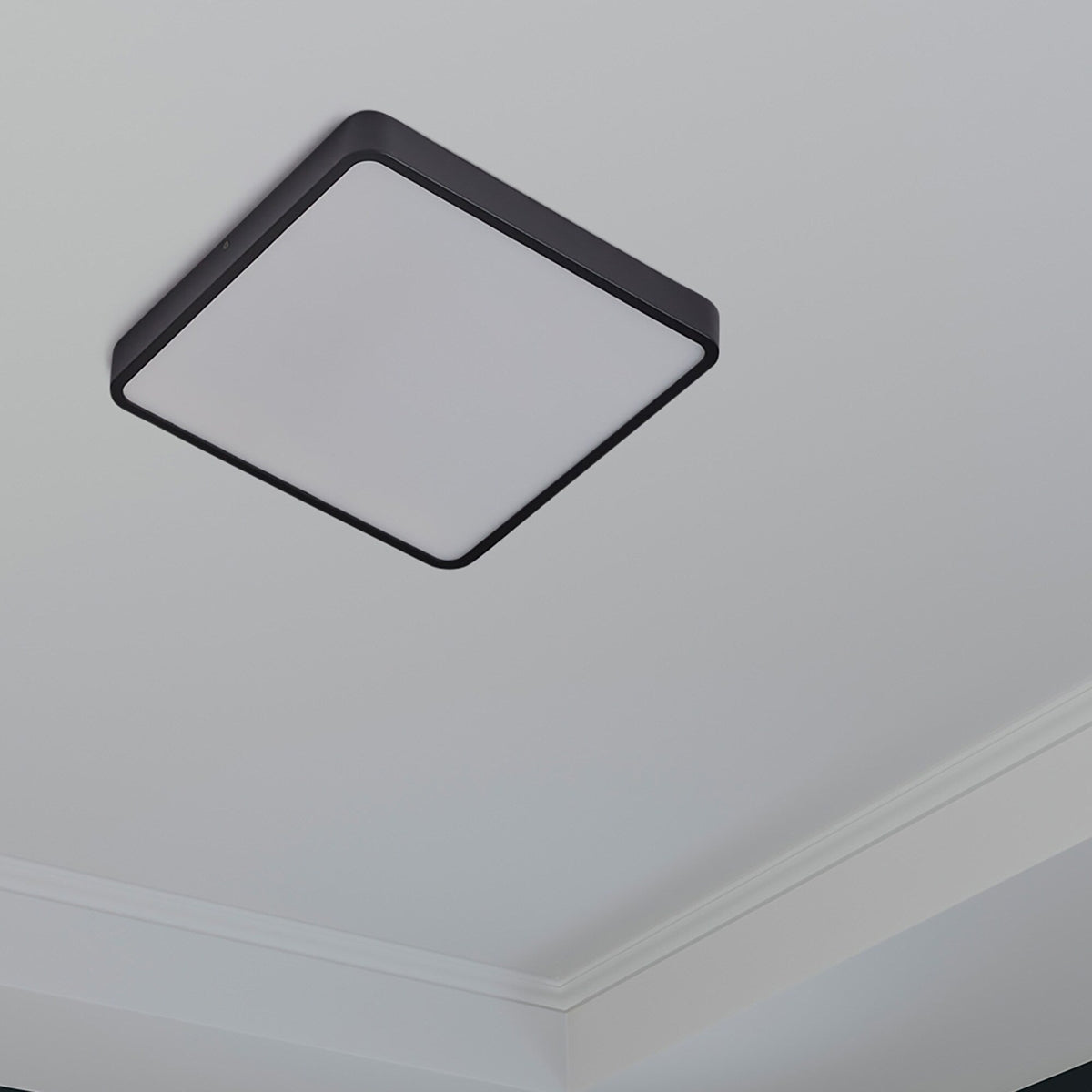 Project Source 13-in Black Integrated LED Flush Mount Ceiling Light, ENERGY STAR, 3000K