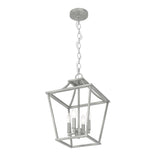 Hunter Laurel Ridge 4-Light Brushed Nickel Traditional Lantern LED Medium Hanging Pendant Light