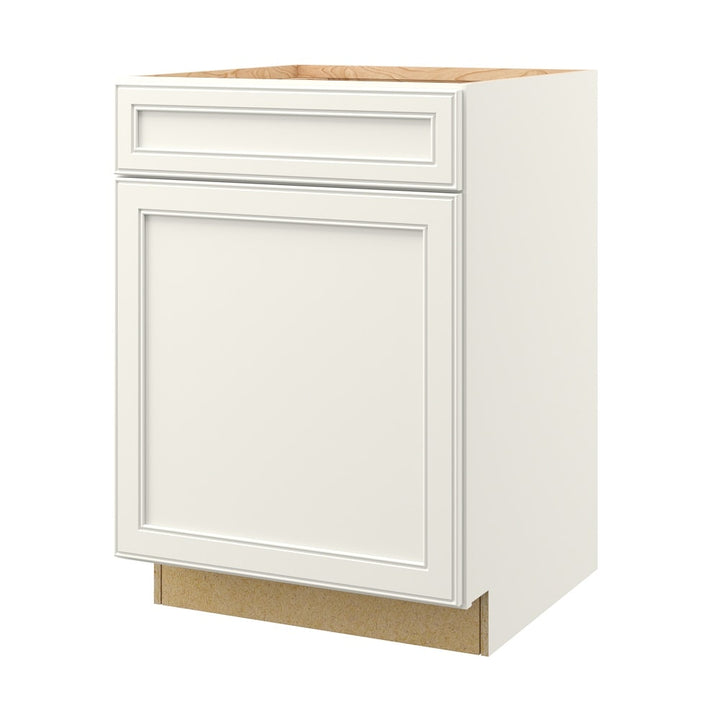 allen + roth McKeller 24-in W x 34.5-in H x 24-in D Linen 1-Drawer Base Fully Assembled Cabinet (Flat Panel Square Style)