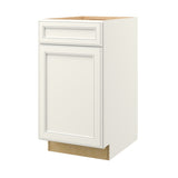 allen + roth McKeller 18-in W x 34.5-in H x 24-in D Linen 1-Drawer Base Fully Assembled Cabinet (Flat Panel Square Style)