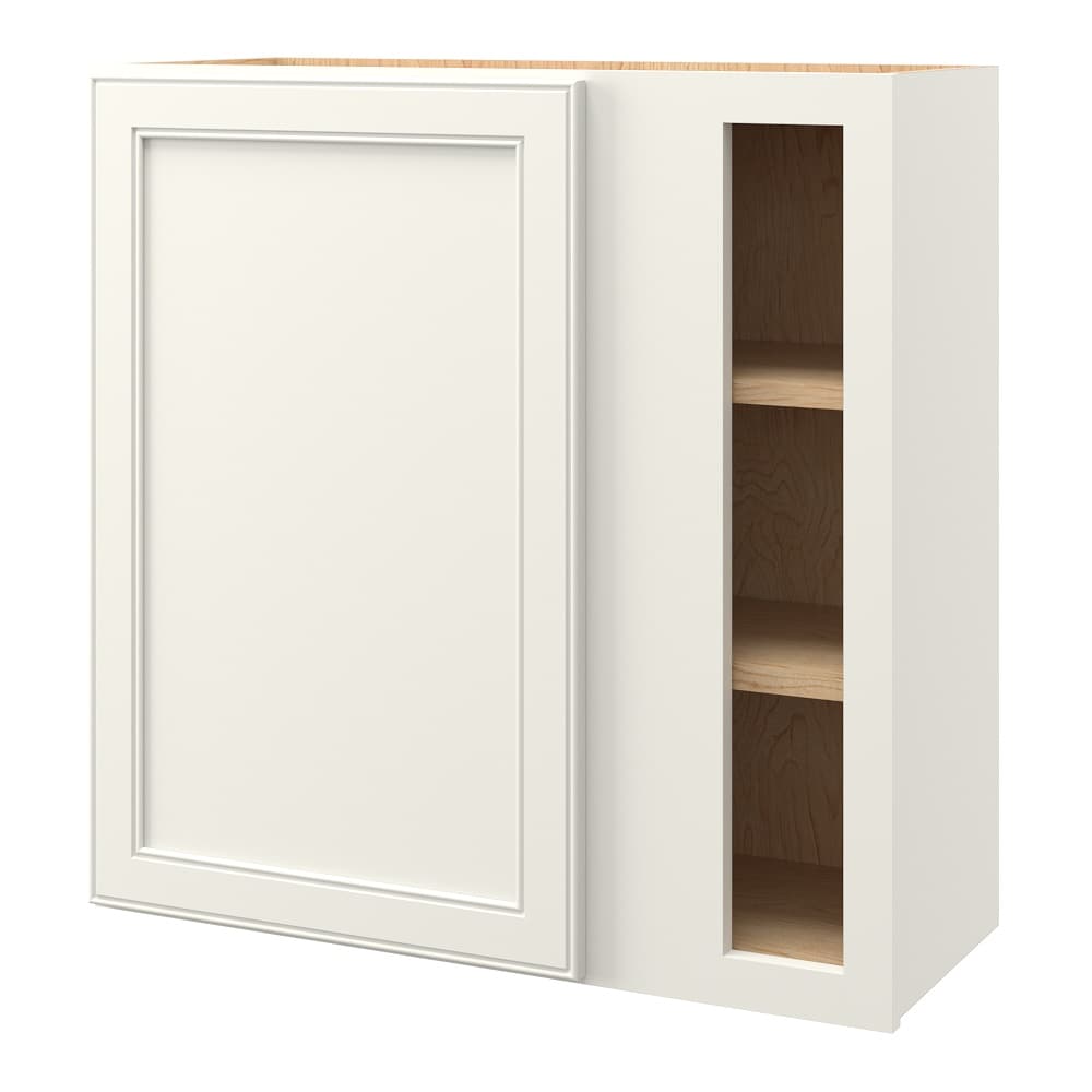 allen + roth McKeller 30-in W x 30.125-in H x 12-in D Linen Blind Corner Wall Fully Assembled Cabinet (Flat Panel Mitered Style)