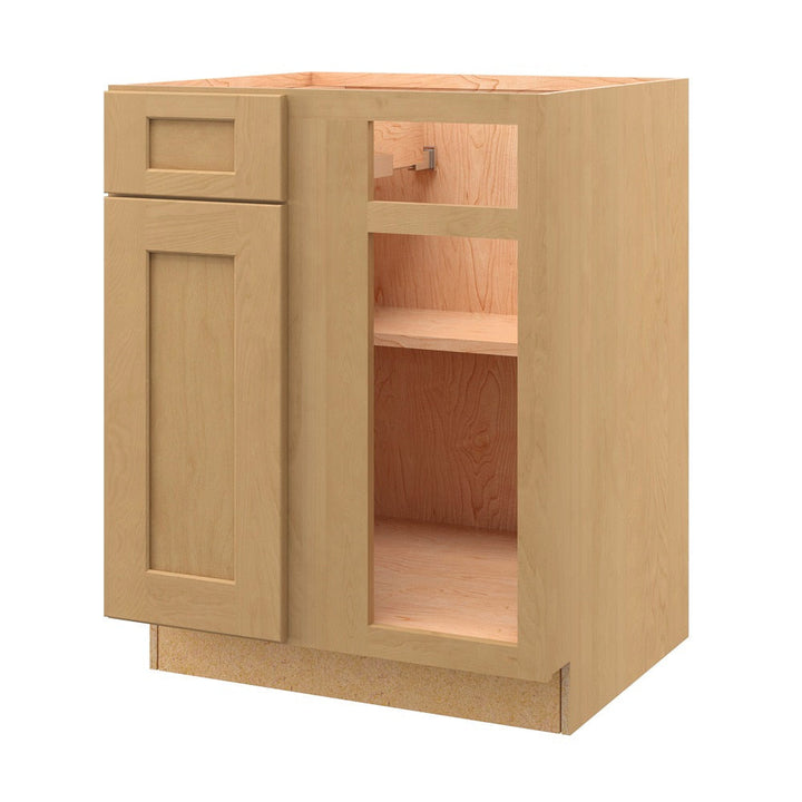 allen + roth Innsbrook 27-in W x 34.5-in H x 24-in D Rye Blind 1-Drawer Base Fully Assembled Cabinet (Flat Panel Shaker Style)
