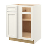 allen + roth McKeller 27-in W x 34.5-in H x 24-in D Linen Blind 1-Drawer Base Fully Assembled Cabinet (Flat Panel Mitered Style)
