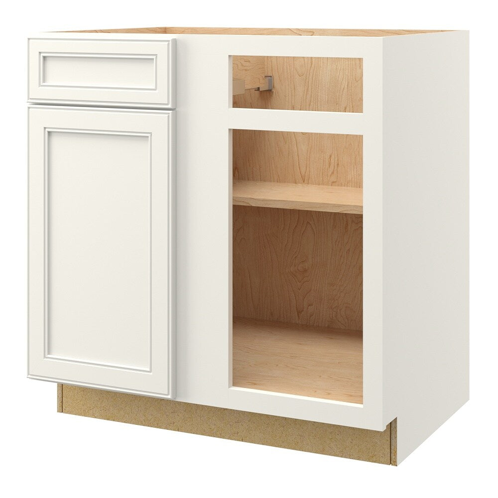 allen + roth McKeller 33-in W x 34.5-in H x 24-in D Linen Blind 1-Drawer Base Fully Assembled Cabinet (Flat Panel Square Style)
