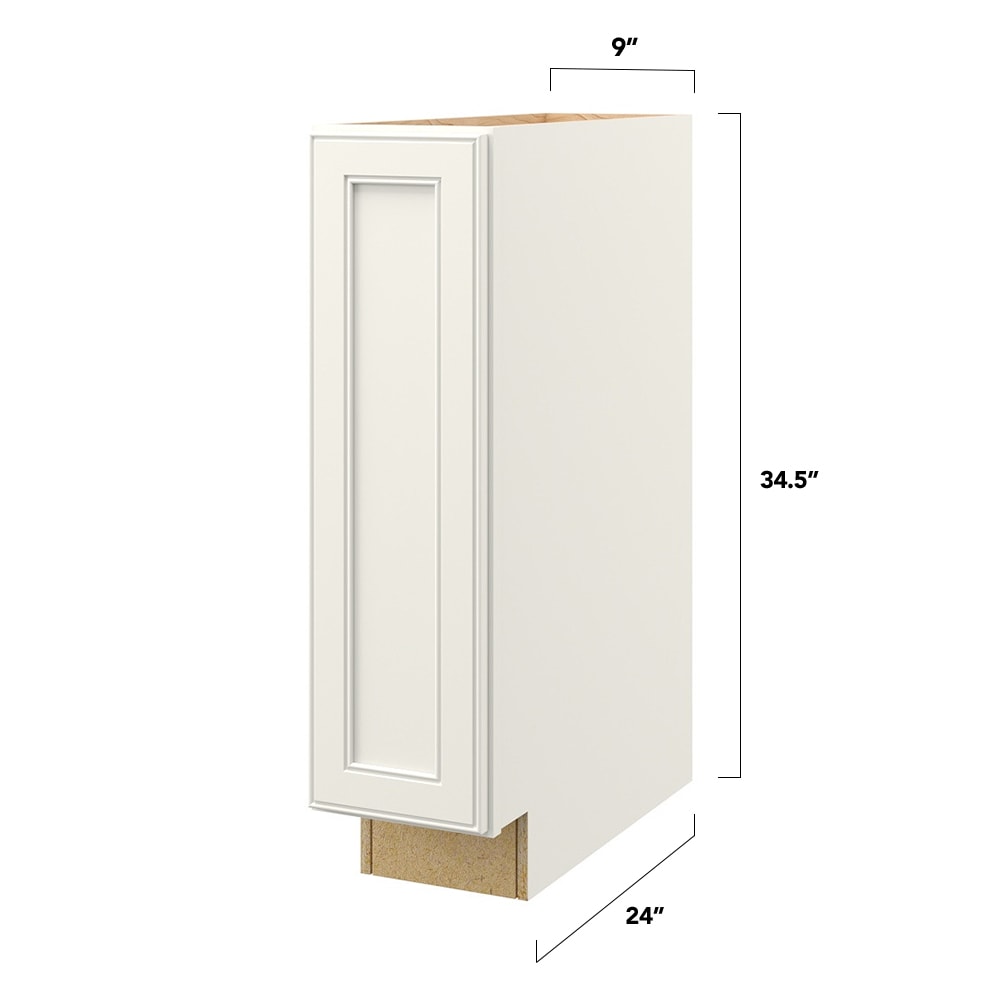 allen + roth McKeller 9-in W x 34.5-in H x 24-in D Linen Base Fully Assembled Cabinet (Flat Panel Mitered Door Style)