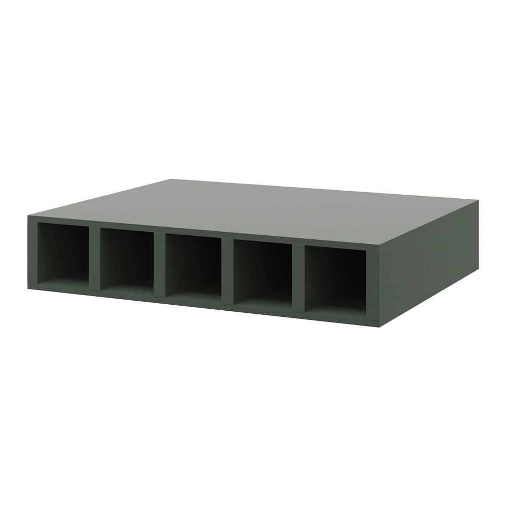 allen + roth Heathrow 6-in W x 30-in H x 12-in D Sage Open Cube Organizer Base Fully Assembled Cabinet (Recessed Panel Style)