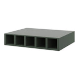 allen + roth Heathrow 6-in W x 30-in H x 12-in D Sage Open Cube Organizer Base Fully Assembled Cabinet (Recessed Panel Style)