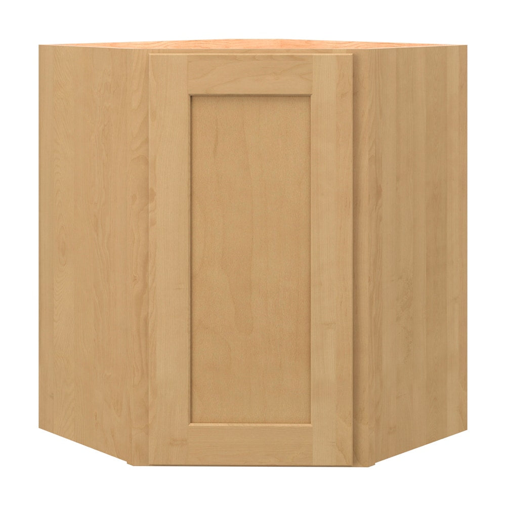 allen + roth Innsbrook 24-in W x 36.125-in H x 12-in D Rye Diagonal Corner Wall Fully Assembled Cabinet (Flat Panel Shaker Style)