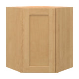 allen + roth Innsbrook 24-in W x 36.125-in H x 12-in D Rye Diagonal Corner Wall Fully Assembled Cabinet (Flat Panel Shaker Style)