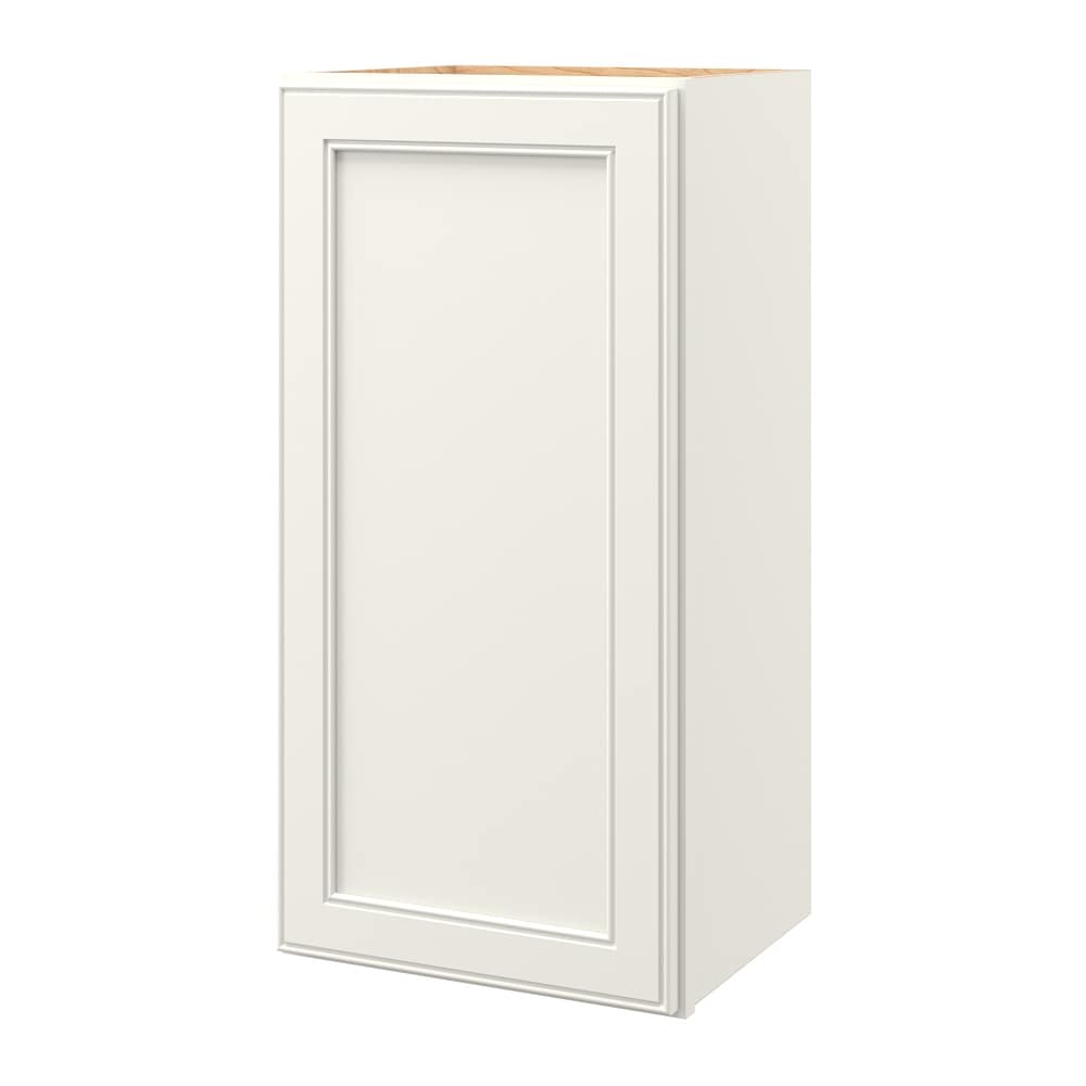 allen + roth McKeller 15-in W x 30.125-in H x 12-in D Linen Wall Fully Assembled Cabinet (Flat Panel Square Door Style)