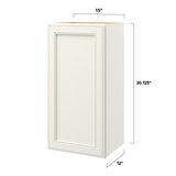 allen + roth McKeller 15-in W x 30.125-in H x 12-in D Linen Wall Fully Assembled Cabinet (Flat Panel Square Door Style)