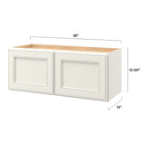allen + roth McKeller 30-in W x 12.125-in H x 12-in D Linen Wall Fully Assembled Cabinet (Flat Panel Mitered Door Style)
