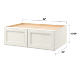 allen + roth McKeller 36-in W x 12.125-in H x 24-in D Linen Wall Fully Assembled Cabinet (Flat Panel Square Door Style)