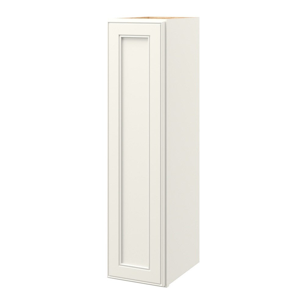 allen + roth McKeller 9-in W x 36.125-in H x 12-in D Linen Wall Fully Assembled Cabinet (Flat Panel Square Door Style)