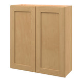 allen + roth Innsbrook 33-in W x 36.125-in H x 12-in D Rye Wall Fully Assembled Cabinet (Flat Panel Shaker Door Style)