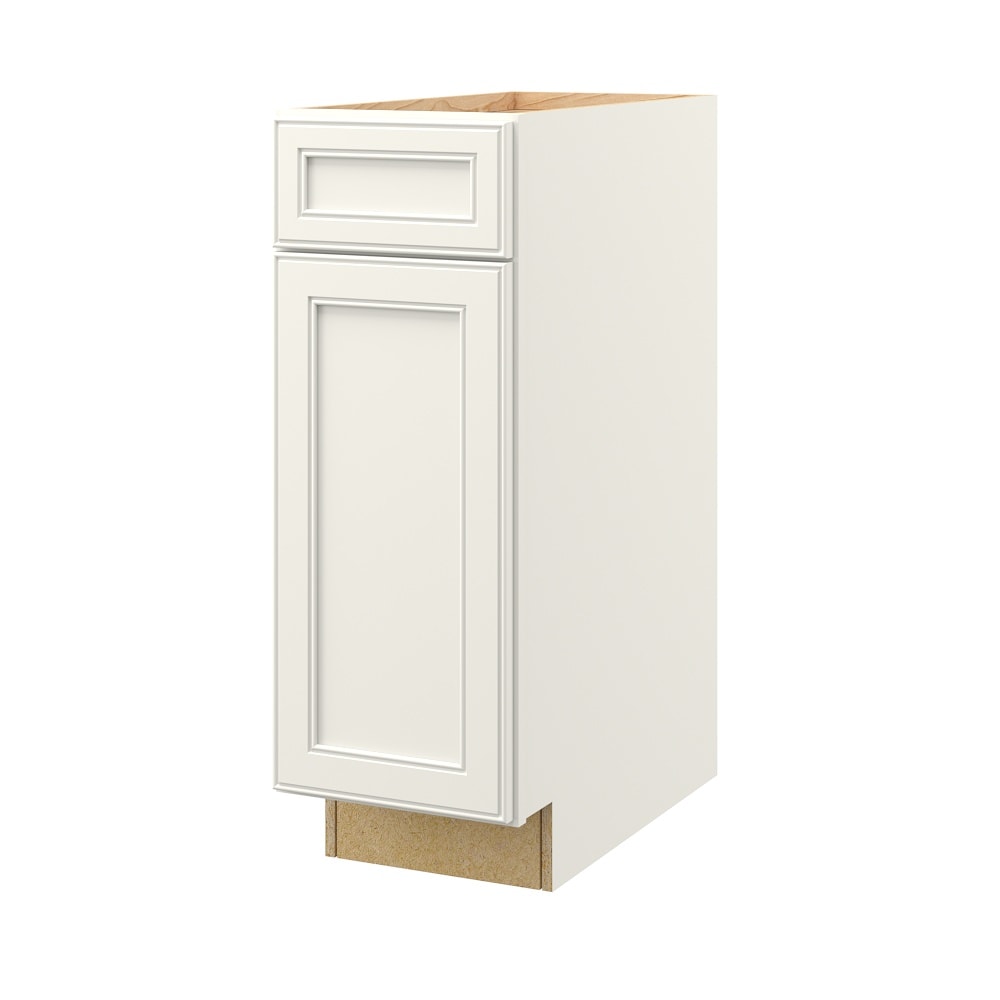 allen + roth McKeller 12-in W x 34.5-in H x 24-in D Linen 1-Drawer Base Fully Assembled Cabinet (Flat Panel Square Style)
