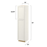 allen + roth McKeller 18-in W x 84-in H x 24-in D Linen Pantry Fully Assembled Cabinet (Flat Panel Mitered Door Style)