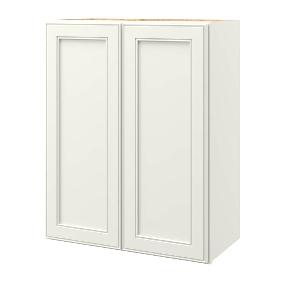 allen + roth McKeller 24-in W x 30.125-in H x 12-in D Linen Wall Fully Assembled Cabinet (Flat Panel Mitered Door Style)