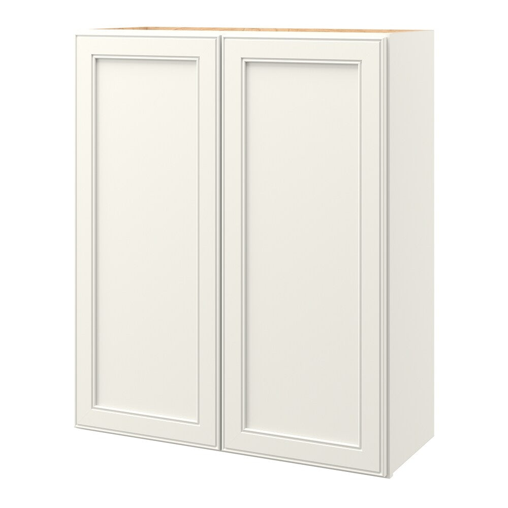 allen + roth McKeller 30-in W x 36.125-in H x 12-in D Linen Wall Fully Assembled Cabinet (Flat Panel Mitered Door Style)