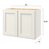 allen + roth McKeller 24-in W x 18.125-in H x 12-in D Linen Wall Fully Assembled Cabinet (Flat Panel Square Door Style)
