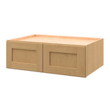allen + roth Innsbrook 36-in W x 12.125-in H x 24-in D Rye Wall Fully Assembled Cabinet (Flat Panel Shaker Door Style)