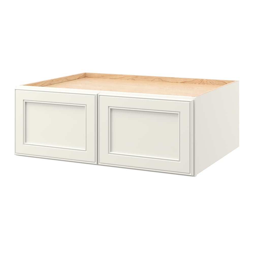 allen + roth McKeller 33-in W x 12.125-in H x 24-in D Linen Wall Fully Assembled Cabinet (Flat Panel Square Door Style)