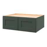 allen + roth Galway 33-in W x 12.125-in H x 24-in D Sage Wall Fully Assembled Cabinet (Flat Panel Shaker Door Style)