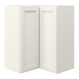 allen + roth McKeller 24-in W x 30.125-in H x 12-in D Linen Diagonal Corner Wall Fully Assembled Cabinet (Flat Panel Square Style)