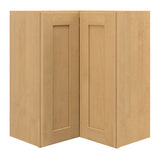 allen + roth Innsbrook 24-in W x 30.125-in H x 12-in D Rye Diagonal Corner Wall Fully Assembled Cabinet (Flat Panel Shaker Style)
