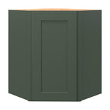 allen + roth Galway 24-in W x 36.125-in H x 12-in D Sage Diagonal Corner Wall Fully Assembled Cabinet (Flat Panel Shaker Style)