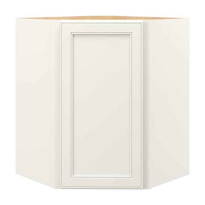 allen + roth McKeller 24-in W x 30.125-in H x 12-in D Linen Diagonal Corner Wall Fully Assembled Cabinet (Flat Panel Square Style)