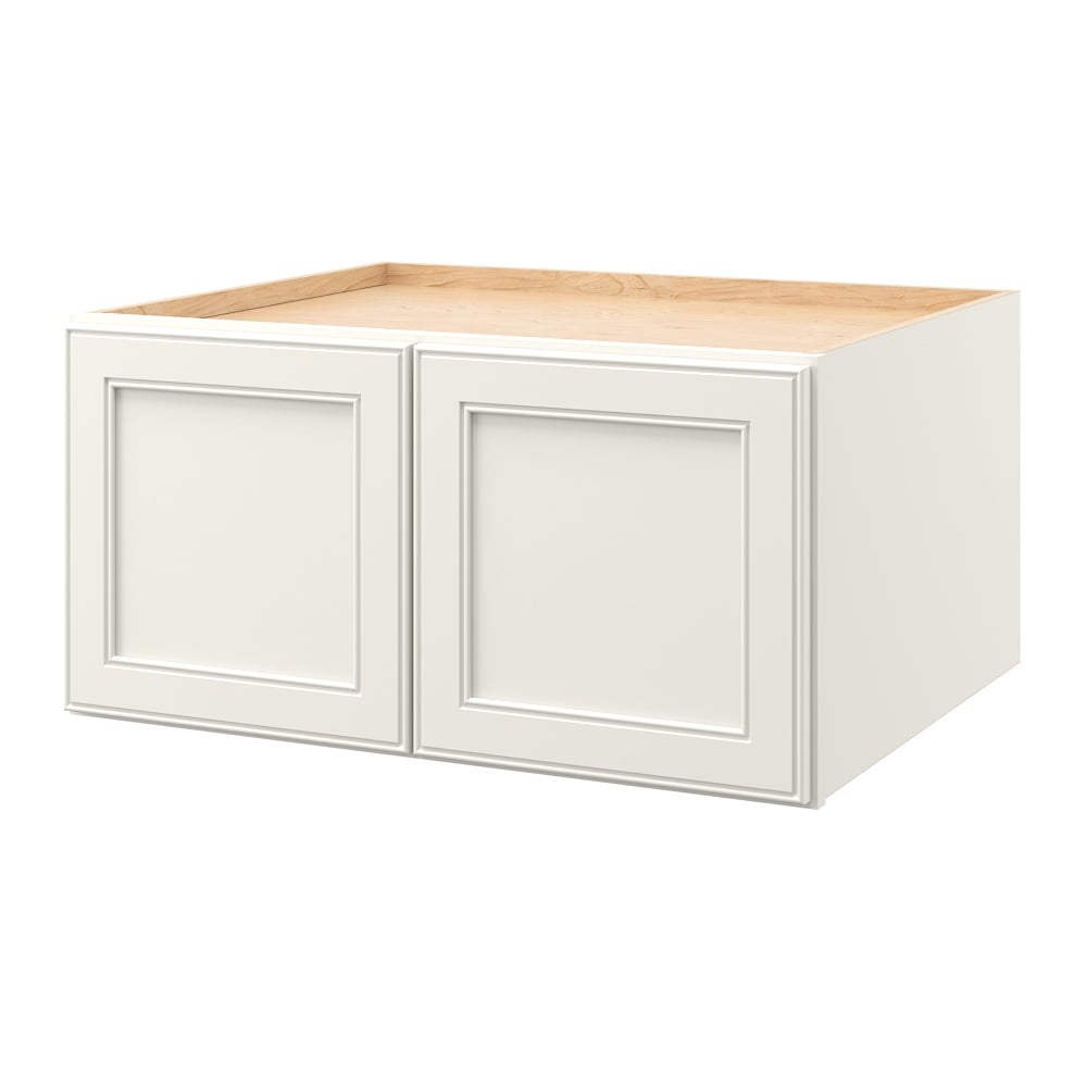 allen + roth McKeller 30-in W x 15.125-in H x 24-in D Linen Wall Fully Assembled Cabinet (Flat Panel Square Door Style)
