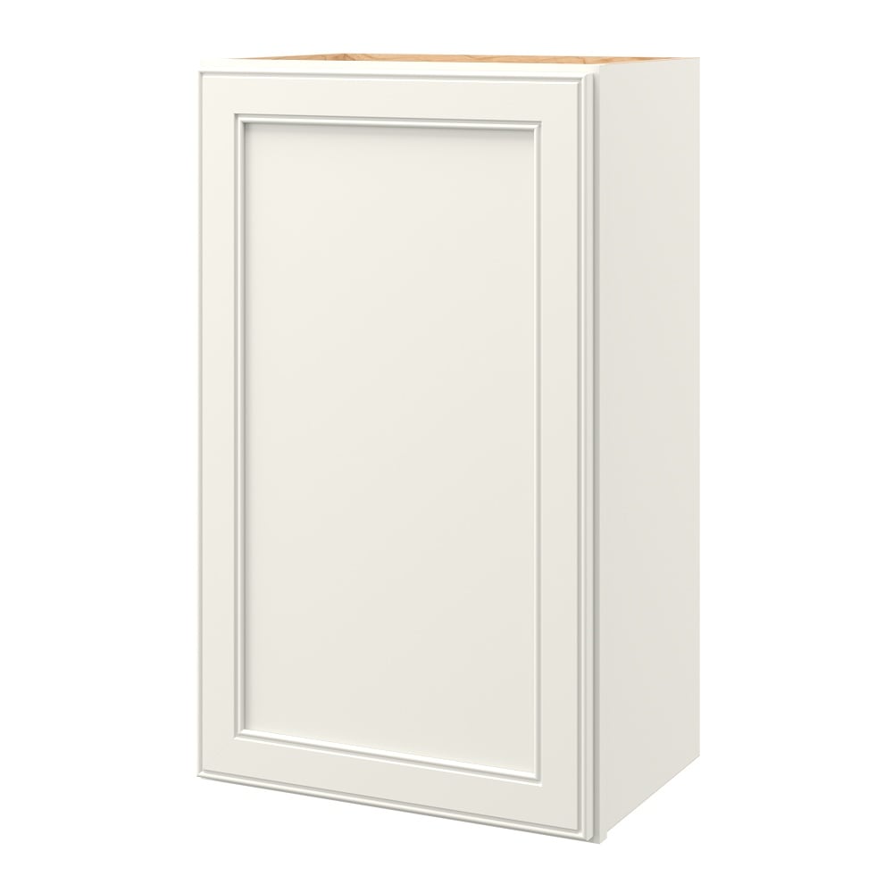 allen + roth McKeller 18-in W x 30.125-in H x 12-in D Linen Wall Fully Assembled Cabinet (Flat Panel Mitered Door Style)