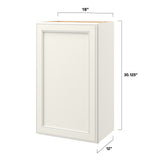 allen + roth McKeller 18-in W x 30.125-in H x 12-in D Linen Wall Fully Assembled Cabinet (Flat Panel Square Door Style)