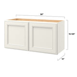 allen + roth McKeller 30-in W x 15.125-in H x 12-in D Linen Wall Fully Assembled Cabinet (Flat Panel Square Door Style)