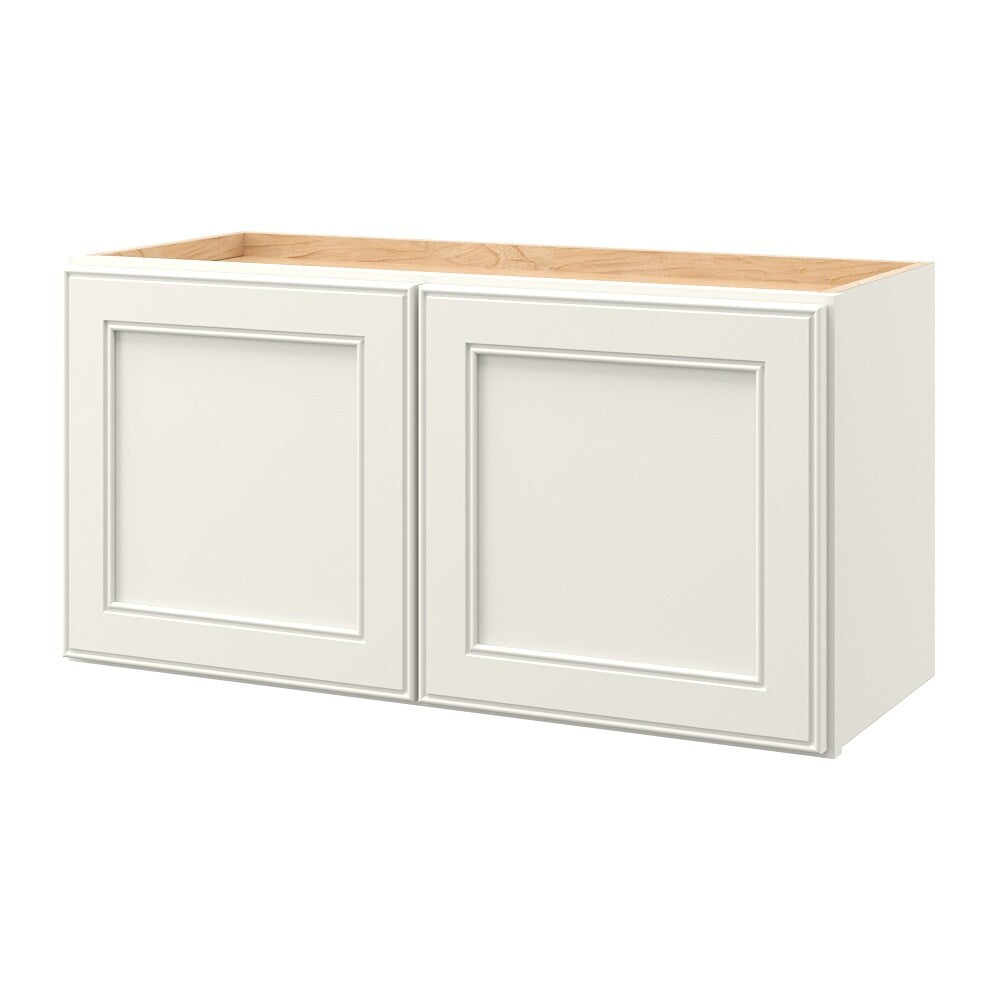 allen + roth McKeller 30-in W x 15.125-in H x 12-in D Linen Wall Fully Assembled Cabinet (Flat Panel Mitered Door Style)