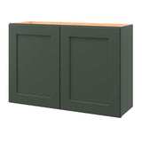 allen + roth Galway 36-in W x 24.5-in H x 12-in D Sage Wall Fully Assembled Cabinet (Flat Panel Shaker Door Style)