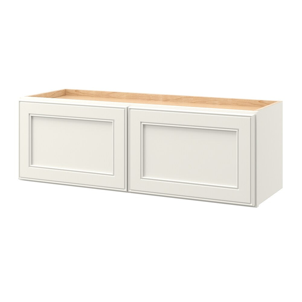 allen + roth McKeller 36-in W x 12.125-in H x 12-in D Linen Wall Fully Assembled Cabinet (Flat Panel Mitered Door Style)