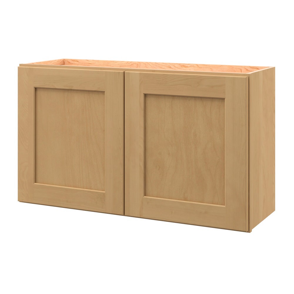 allen + roth Innsbrook 36-in W x 20.625-in H x 12-in D Rye Wall Fully Assembled Cabinet (Flat Panel Shaker Door Style)