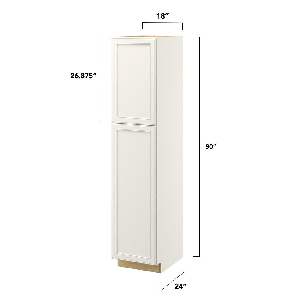 allen + roth McKeller 18-in W x 90-in H x 24-in D Linen Pantry Fully Assembled Cabinet (Flat Panel Mitered Door Style)