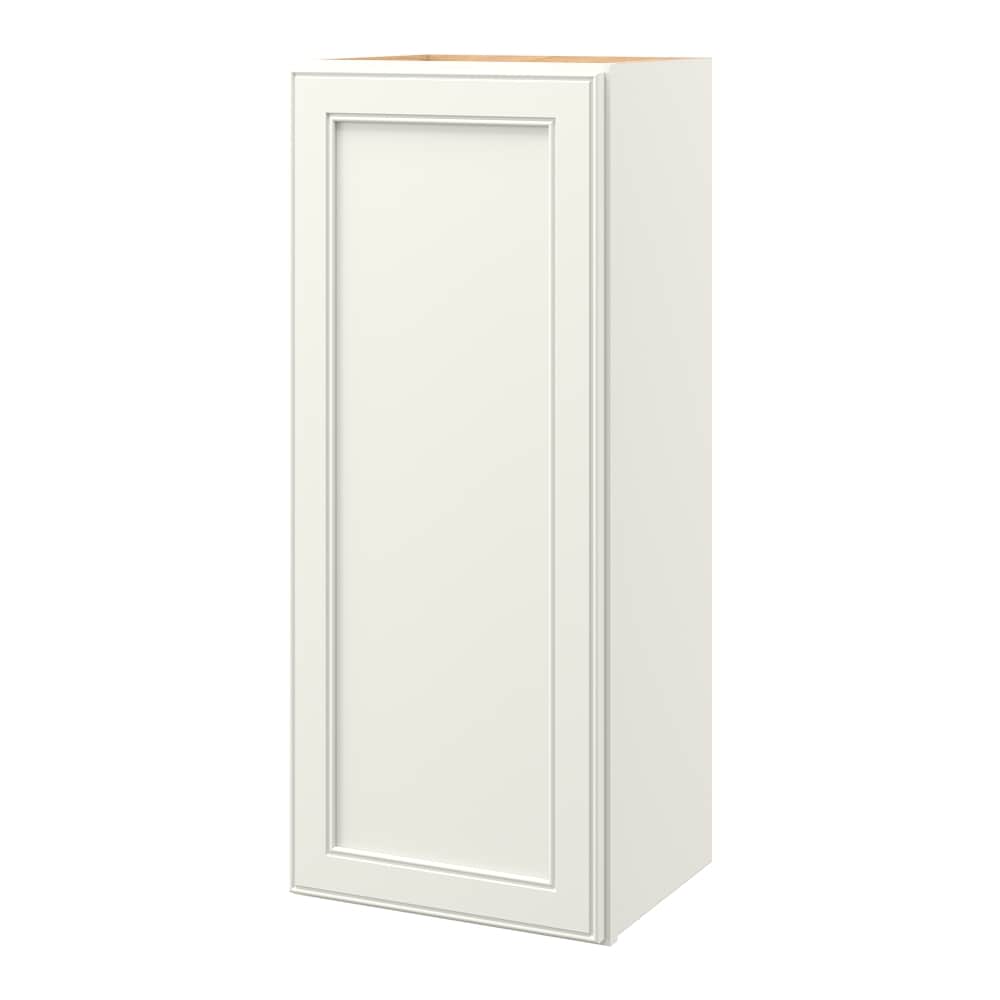 allen + roth McKeller 15-in W x 36.125-in H x 12-in D Linen Wall Fully Assembled Cabinet (Flat Panel Square Door Style)