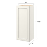 allen + roth McKeller 15-in W x 36.125-in H x 12-in D Linen Wall Fully Assembled Cabinet (Flat Panel Square Door Style)