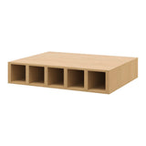 allen + roth Innsbrook 30-in W x 6-in H x 12-in D Rye Open Cube Organizer Wall Fully Assembled Cabinet (Flat Panel Style)