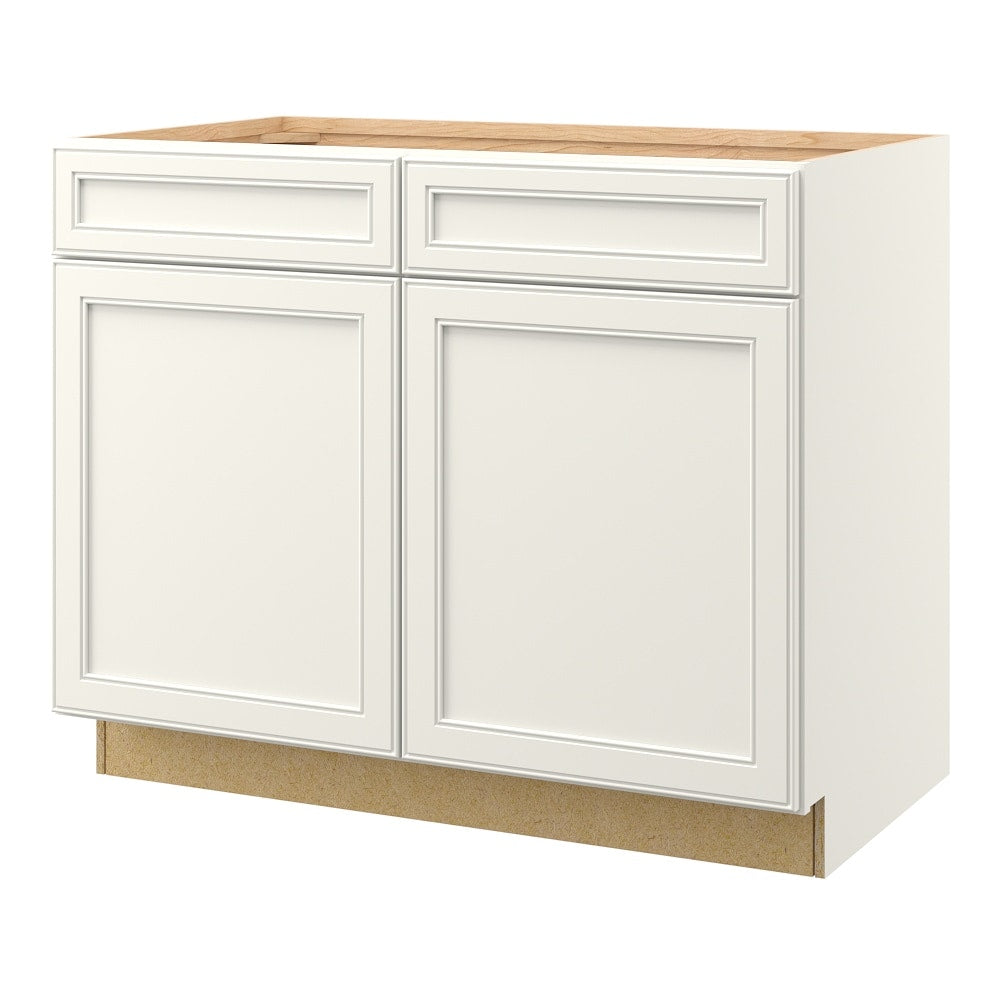 allen + roth McKeller 42-in W x 34.5-in H x 24-in D Linen Base Fully Assembled Cabinet (Flat Panel Mitered Door Style)