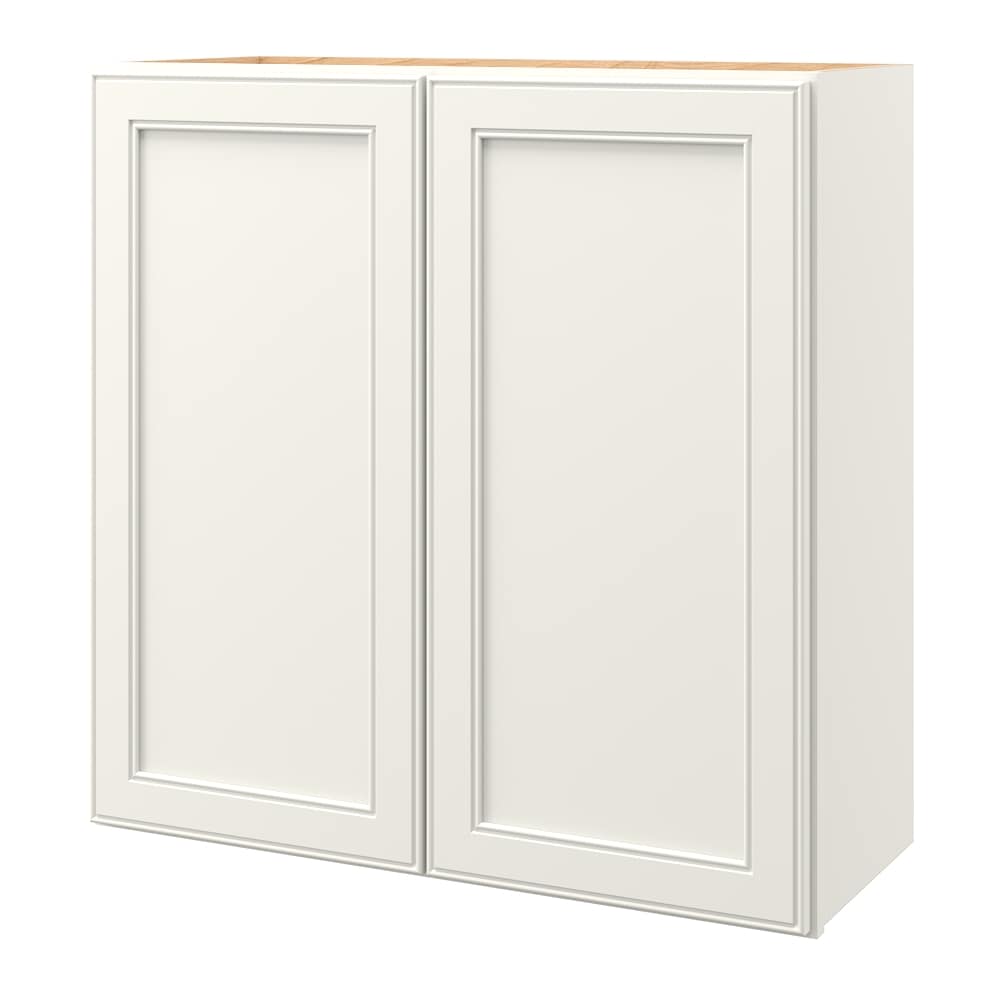 allen + roth McKeller 30-in W x 30.125-in H x 12-in D Linen Wall Fully Assembled Cabinet (Flat Panel Mitered Door Style)