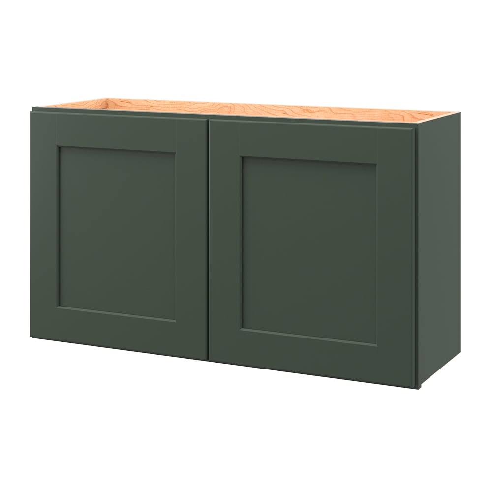allen + roth Galway 36-in W x 20.625-in H x 12-in D Sage Wall Fully Assembled Cabinet (Flat Panel Shaker Door Style)