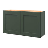 allen + roth Galway 36-in W x 20.625-in H x 12-in D Sage Wall Fully Assembled Cabinet (Flat Panel Shaker Door Style)