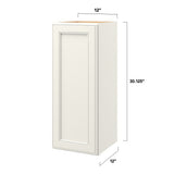 allen + roth McKeller 12-in W x 30.125-in H x 12-in D Linen Wall Fully Assembled Cabinet (Flat Panel Square Door Style)
